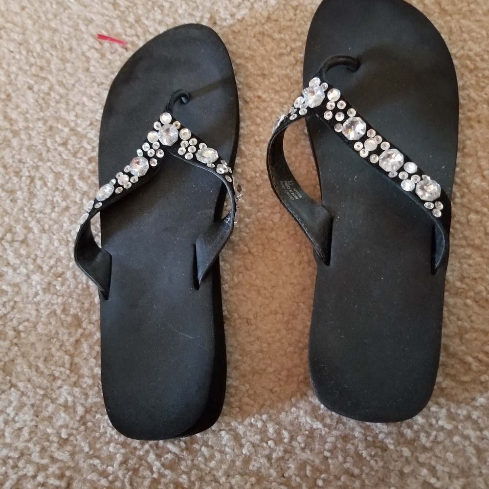 Yellow box flip flops